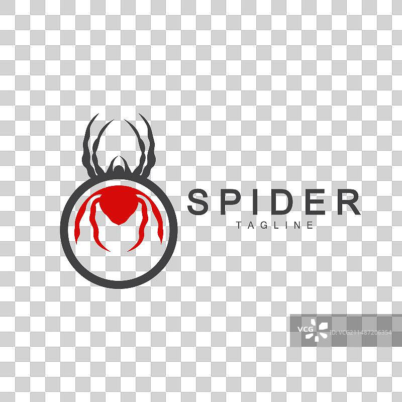 蜘蛛Logo昆虫动物简约设计图片素材