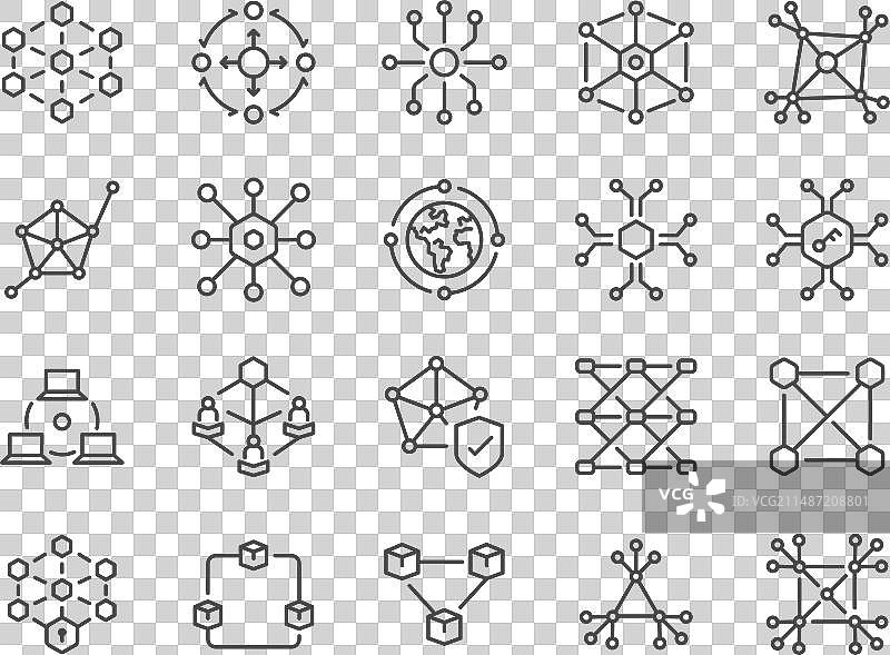 去中心化图标集图片素材