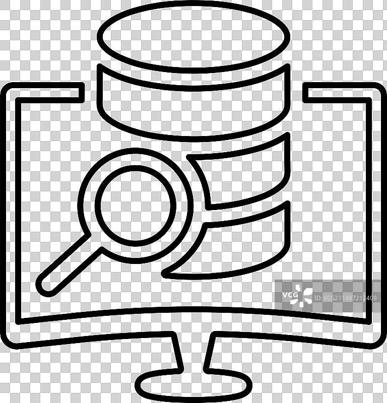 数据分析概要图标线性符号图片素材