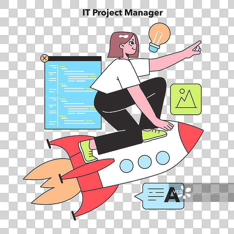 IT项目经理推动项目进展图片素材