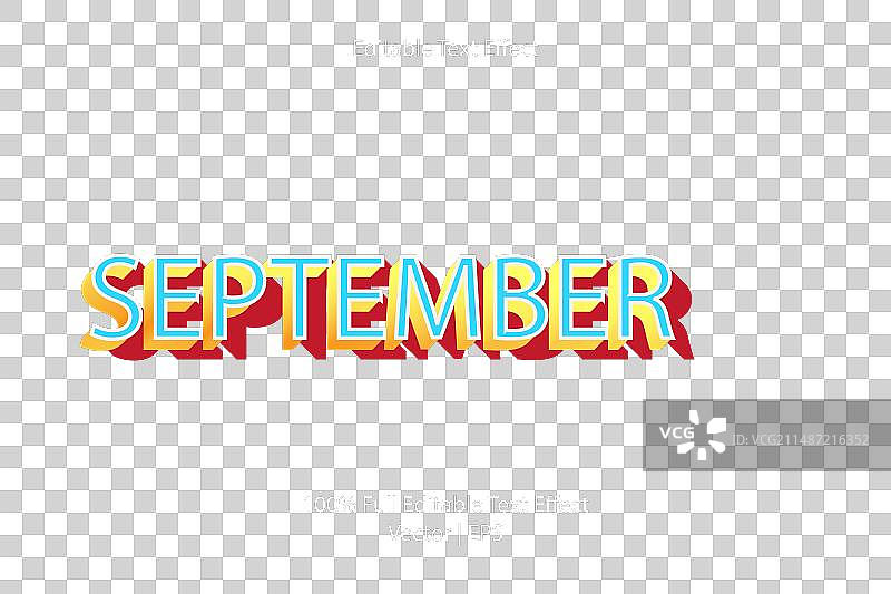 9月可编辑文字效果图片素材