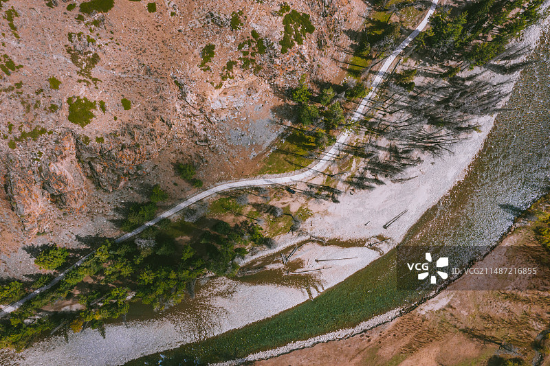 中国新疆阿勒泰青河县风景航拍素材图片素材