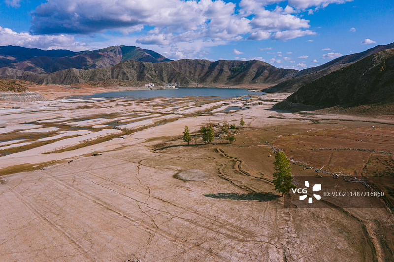 中国新疆阿勒泰青河县风景航拍素材图片素材