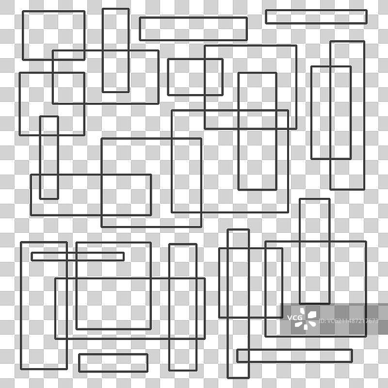 具有随机矩形图案的非对称纹理图片素材