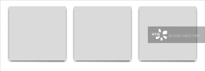 白色背景上带阴影的空白灰色纸张图片素材