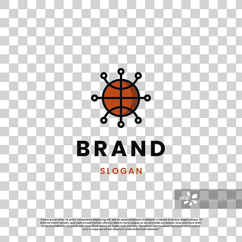 篮球科技Logo设计未来概念图片素材