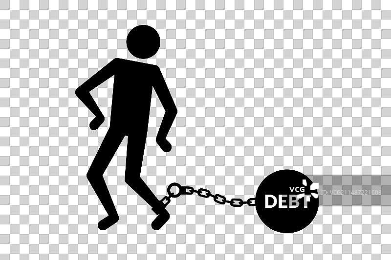 被债务缠身的人 drowning图片素材