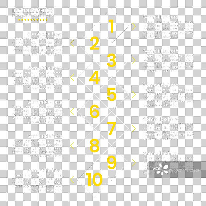 竖版时间轴10步信息图表模板图片素材