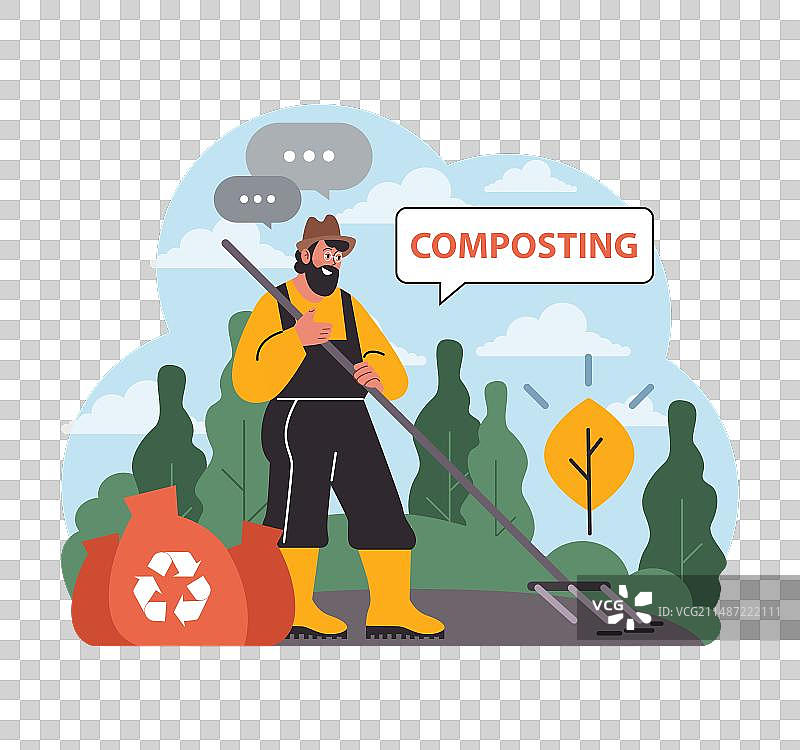 园丁推广堆肥图片素材