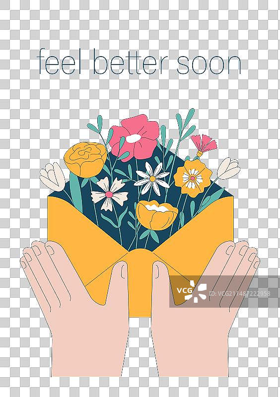 祝早日康复卡片图片素材