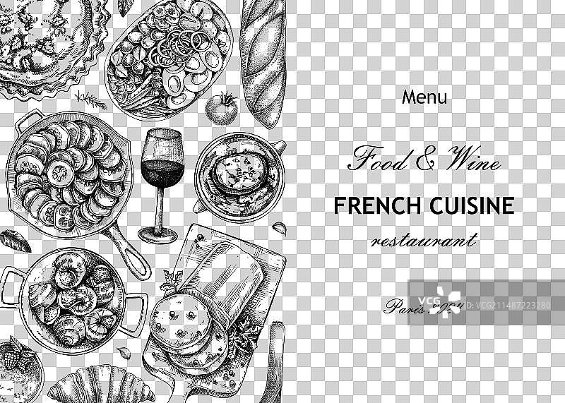 法国餐厅菜单设计模板图片素材