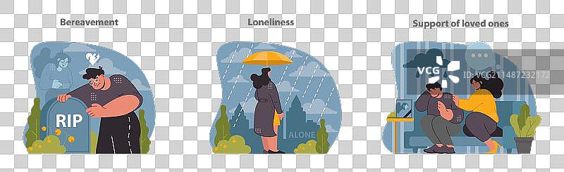 丧偶之旅：应对失落，拥抱未来图片素材