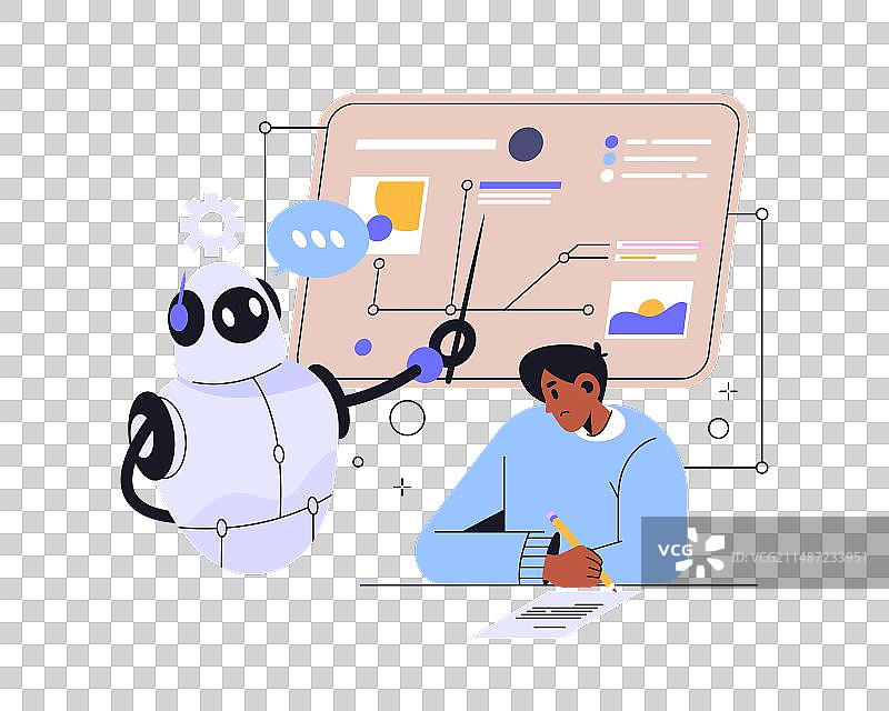 在线学习AI概念设计图片素材