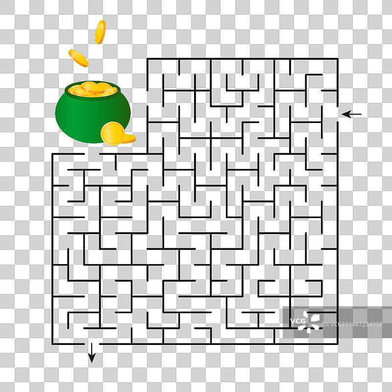 圣帕特里克节儿童迷宫游戏图片素材