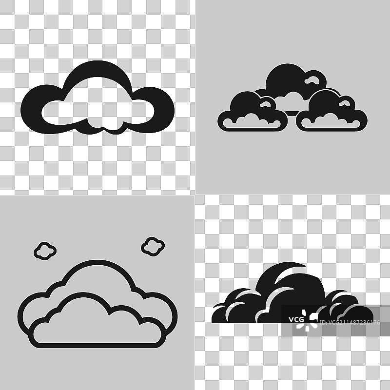 云朵图标剪影设计logo图片素材