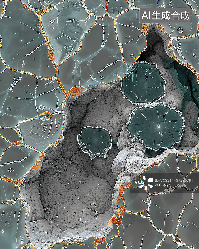 【AI数字艺术】盐湖上空的鸟瞰图图片素材