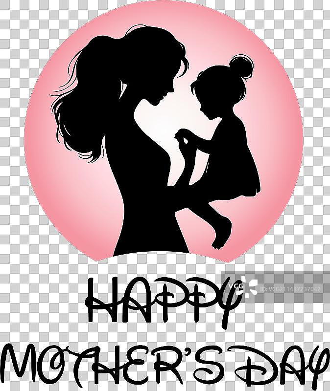 母亲节剪影模板图片素材