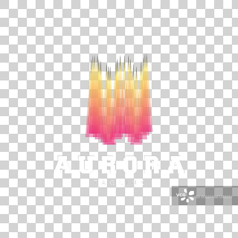 极光标志天空自然景观设计符号图片素材