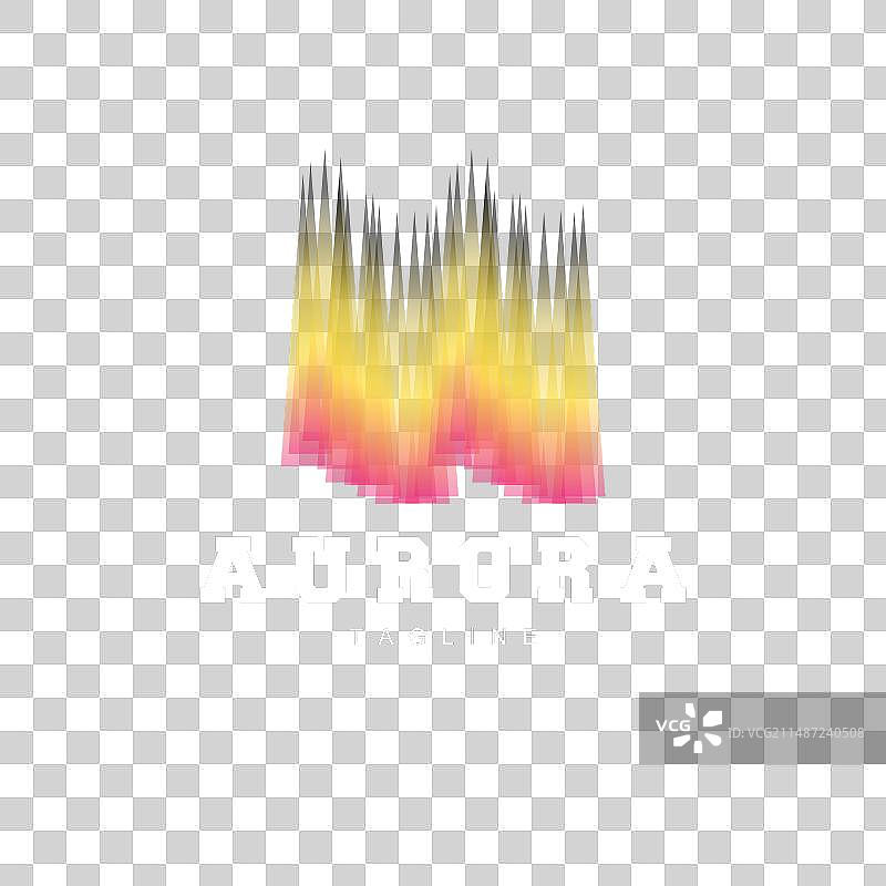 极光标志天空自然景观设计符号图片素材