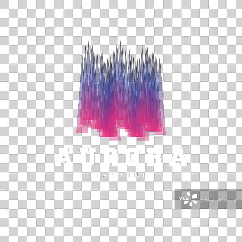 极光标志天空自然景观设计符号图片素材