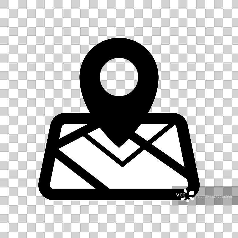 带有图钉的地图图片素材