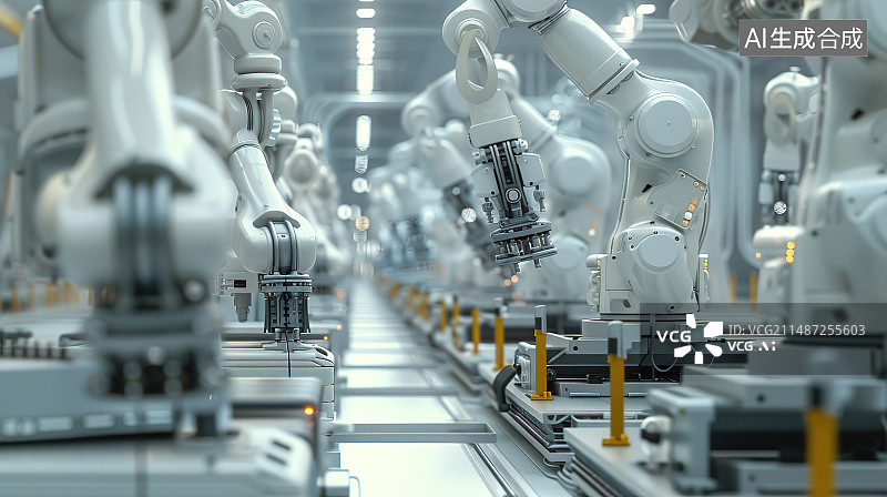 【AI数字艺术】工厂生产车间内部图片素材