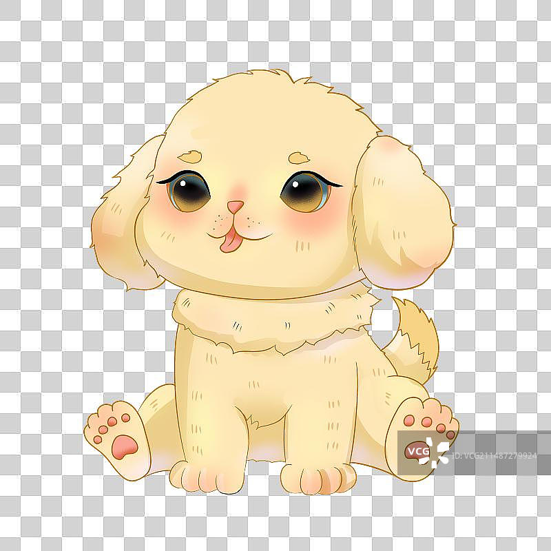 可爱的卡通小狗图片素材