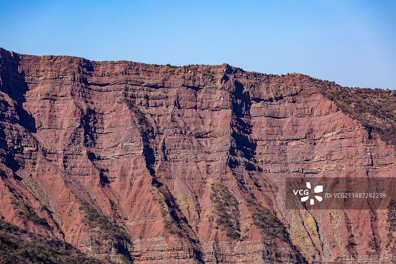 红色断崖特写图片素材