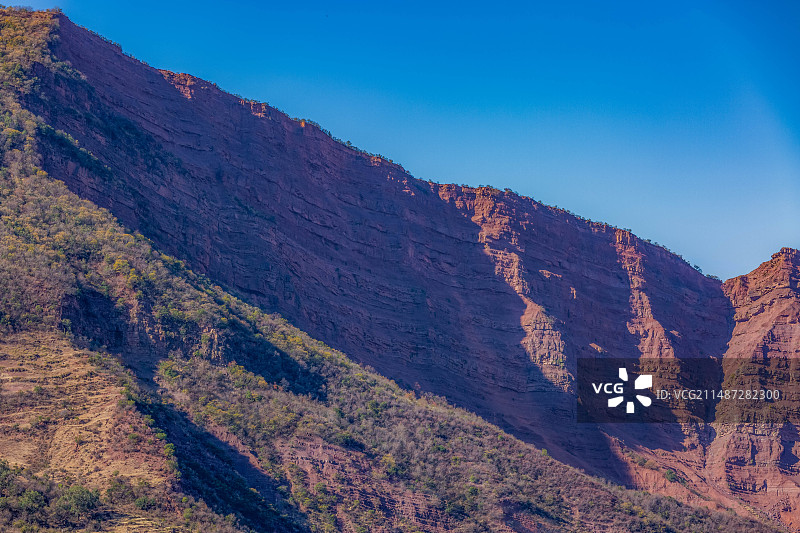 红色断崖特写图片素材