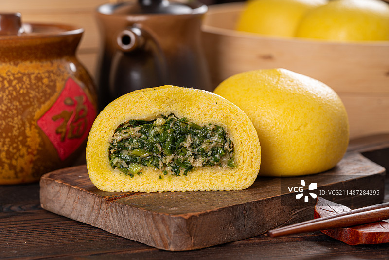 美味好吃的荠菜团子图片素材