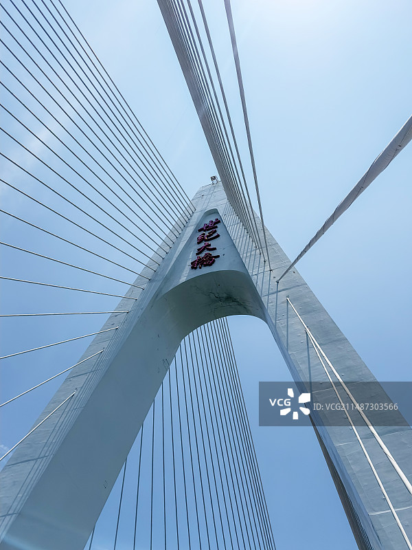 海南省海口市世纪大桥风光图片素材