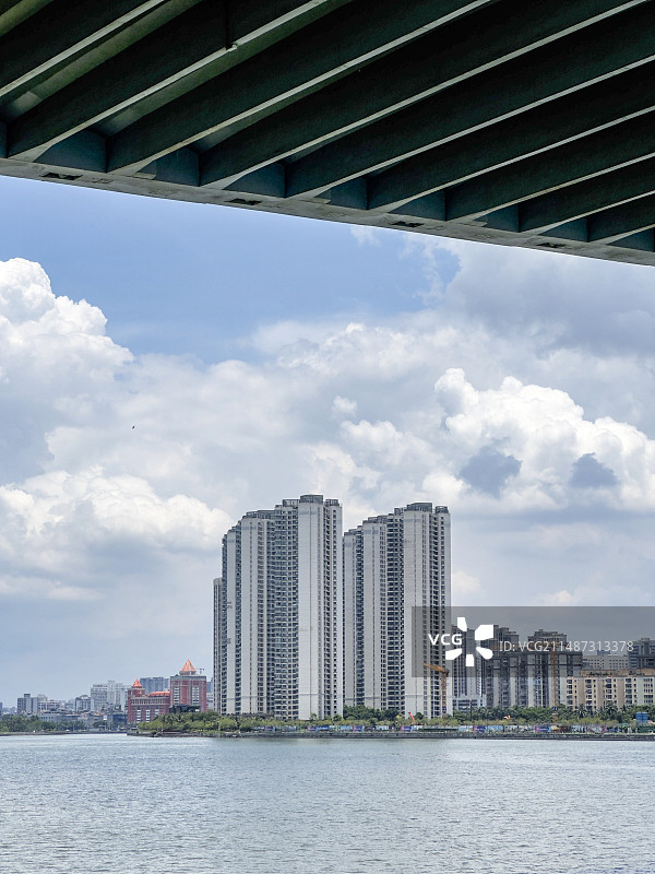 海南省海口市世纪大桥风光图片素材