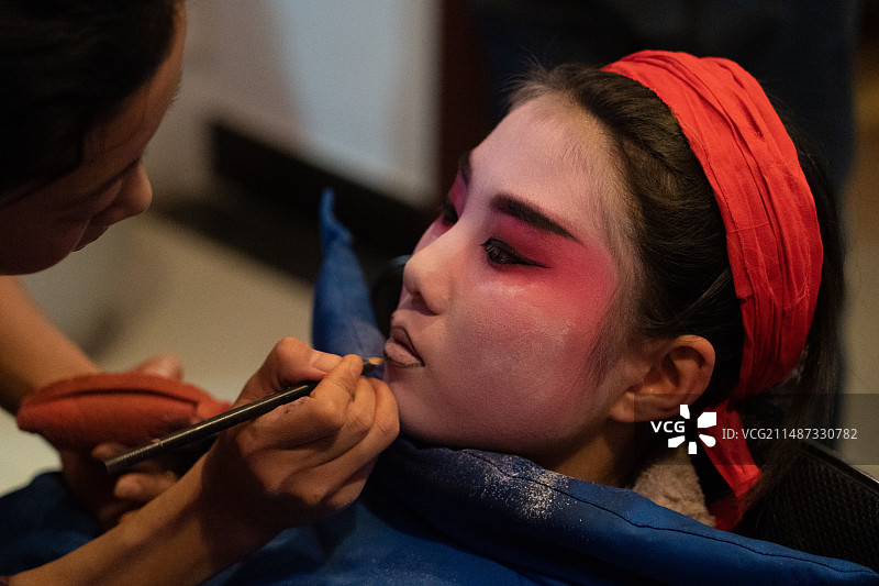 陕西宝鸡陇县春节非遗社火图片素材