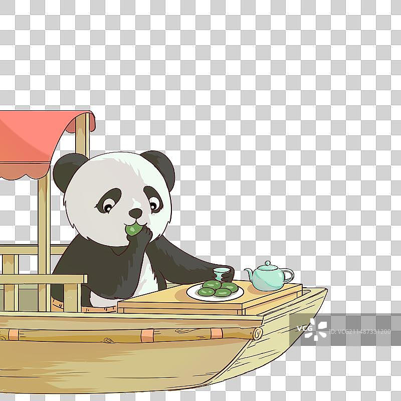 熊猫出游图片素材