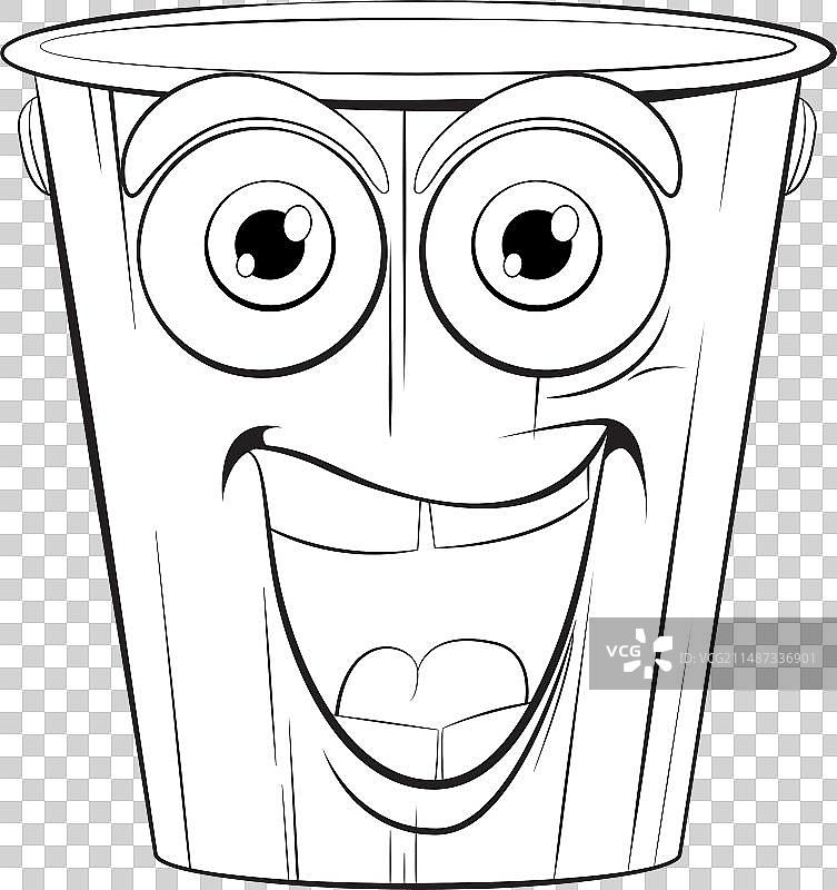 一个笑脸垃圾桶图片素材