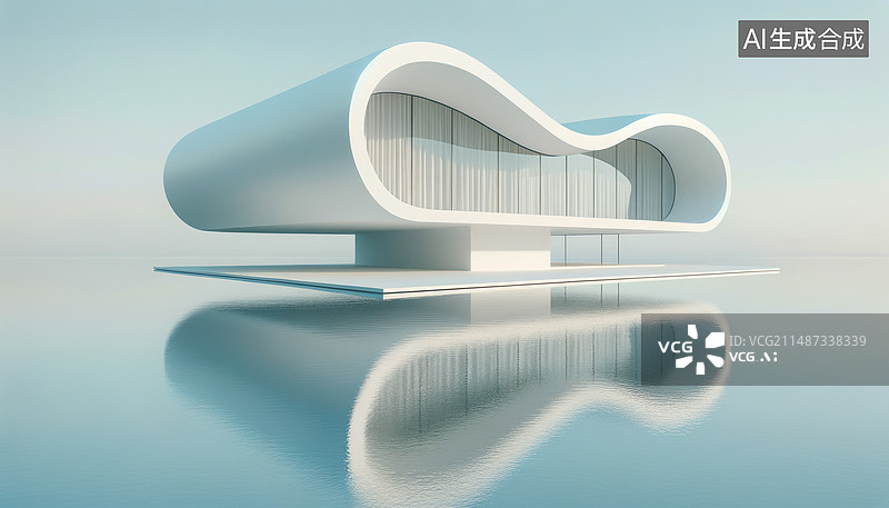 【AI数字艺术】现代城市建筑结构，建筑空间。空间，建筑，城市，背景，概念，设计，3D渲染图片素材