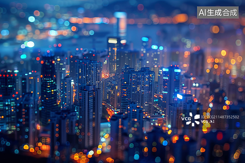 【AI数字艺术】未来智慧城市科技感图片素材