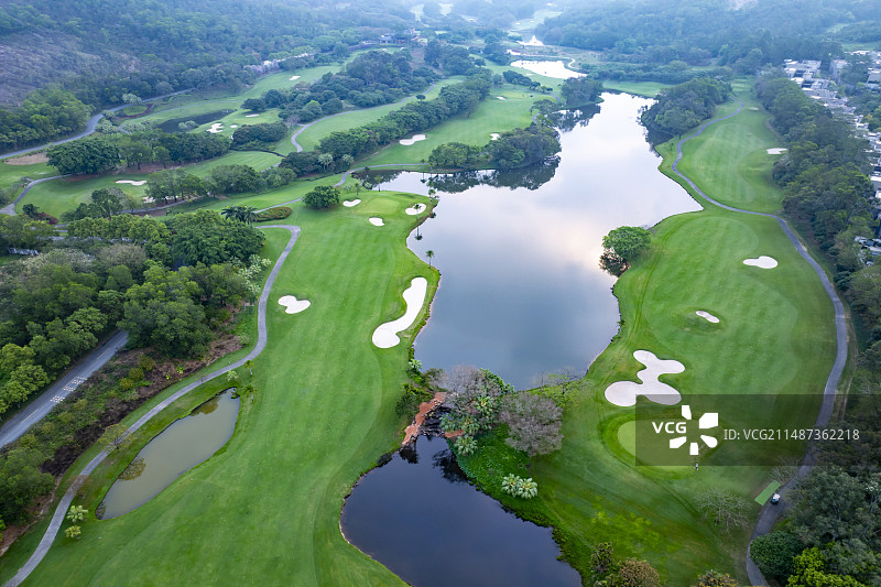 广州九龙湖高尔夫球场图片素材