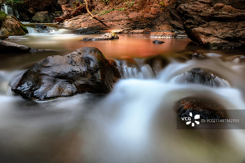 里坎瀑布下的溪流图片素材