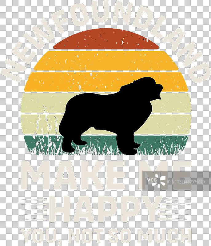 纽芬兰犬主题排版设计图片素材