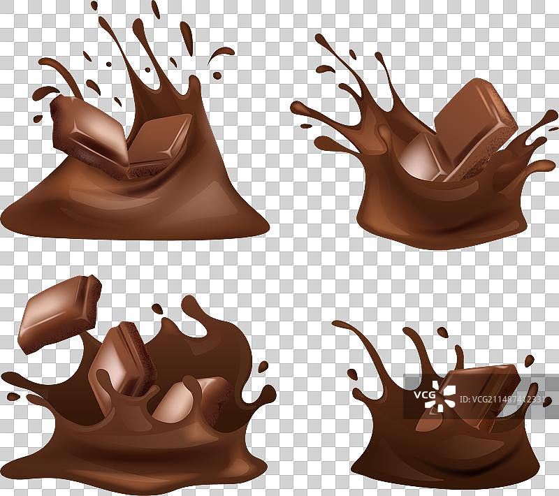 巧克力飞溅图片素材