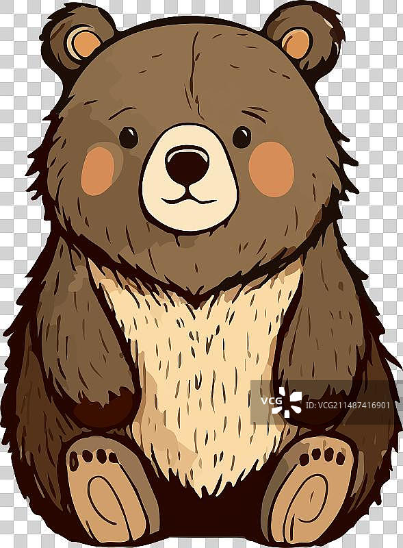 泰迪熊爱心便便图片素材