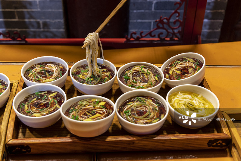 陕西省西安市永兴坊：武功旗花面图片素材