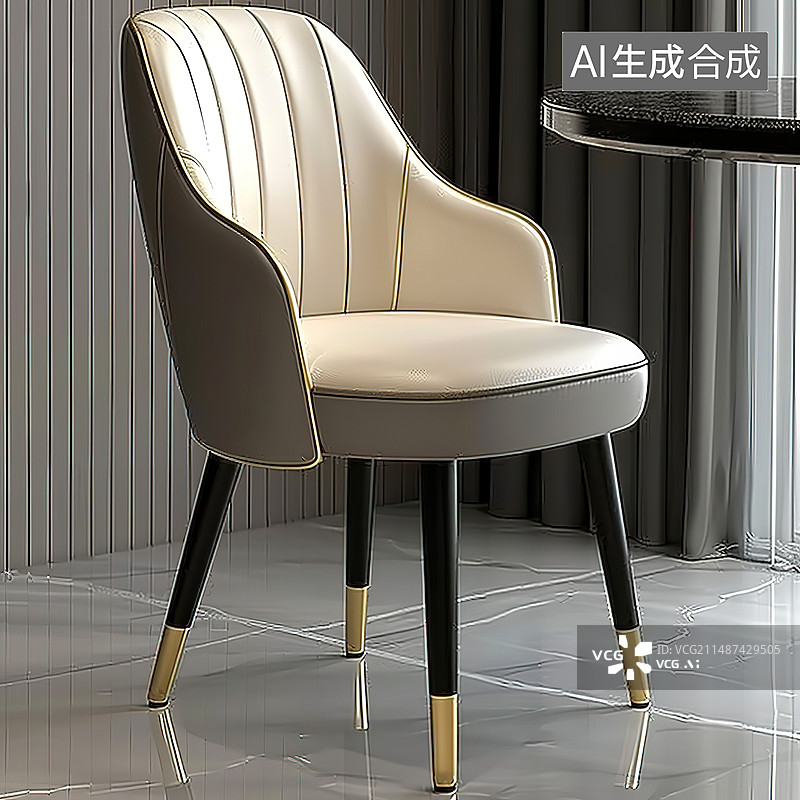 【AI数字艺术】家里桌子上的空椅子图片素材