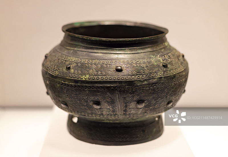 兽面纹瓿 商晚期 上海博物馆图片素材
