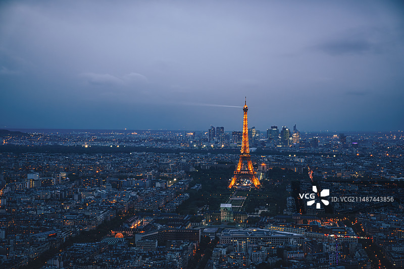 巴黎之夜：法兰西岛，法国图片素材