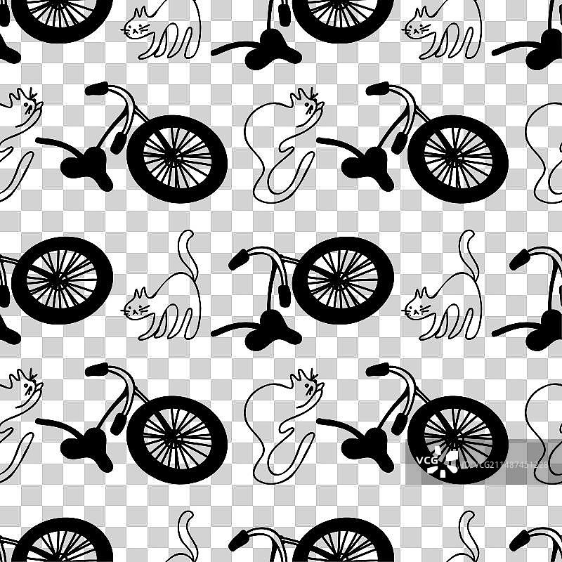 带断裂效果的涂鸦无缝图案图片素材