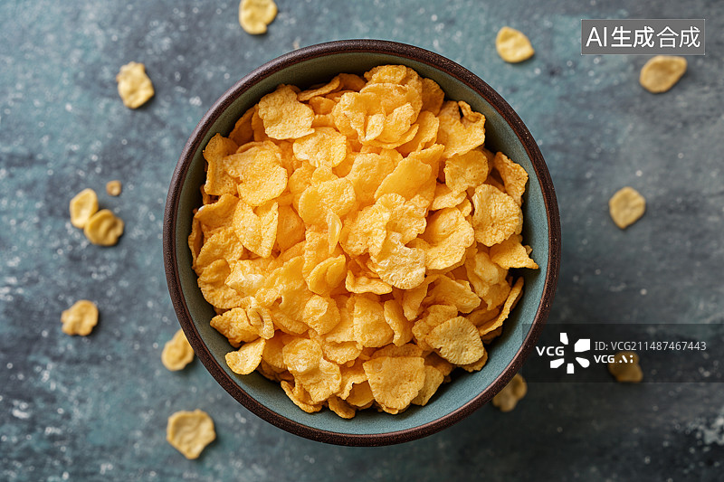 【AI数字艺术】营养简单是速食快餐玉米片图片素材