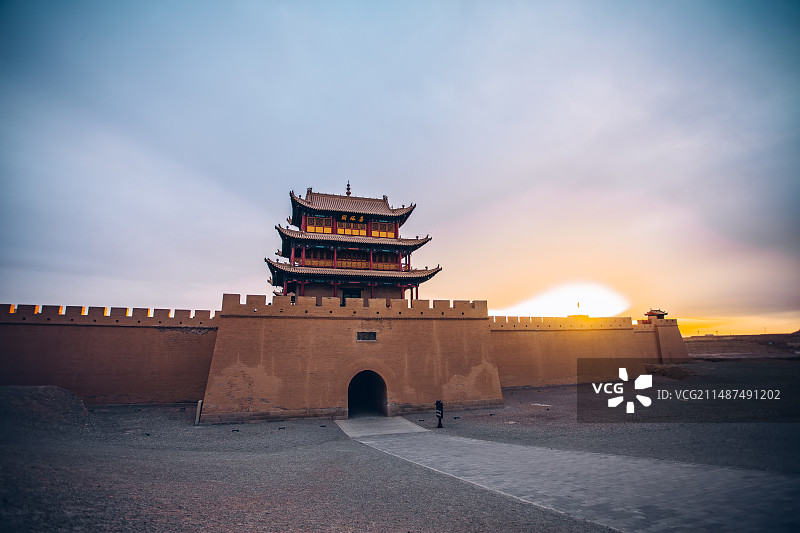 天下第一雄关，甘肃嘉峪关长城图片素材