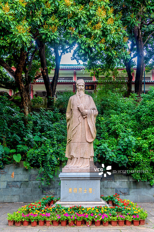 中国广东惠州西湖风景区东坡纪念馆东坡居士像图片素材